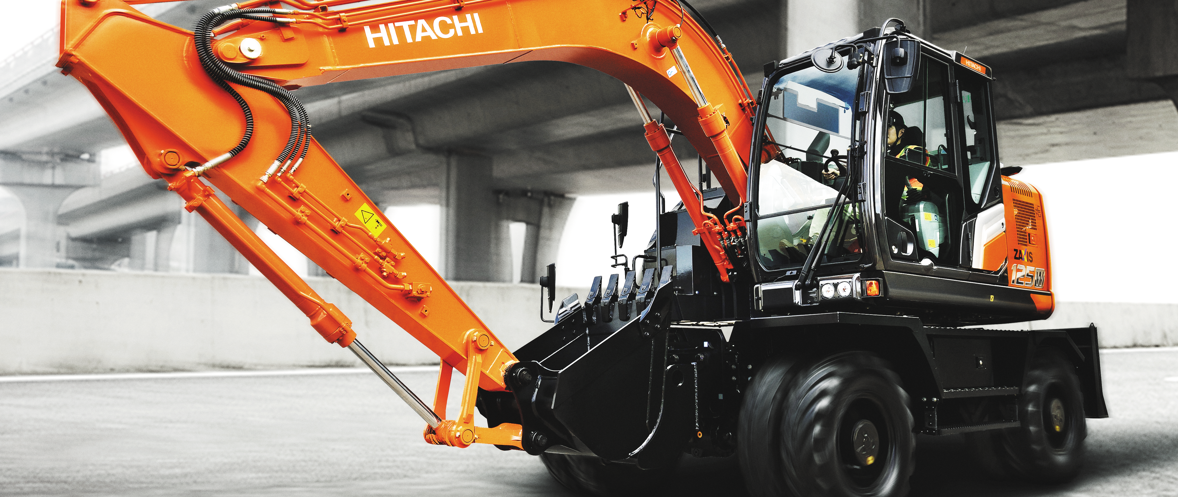 ZAXIS125W ホイール式油圧ショベルのメインビジュアル